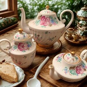 Host Your Next Tea Party With This Handsome Vintage Lomonosov Porcelain Tea Set